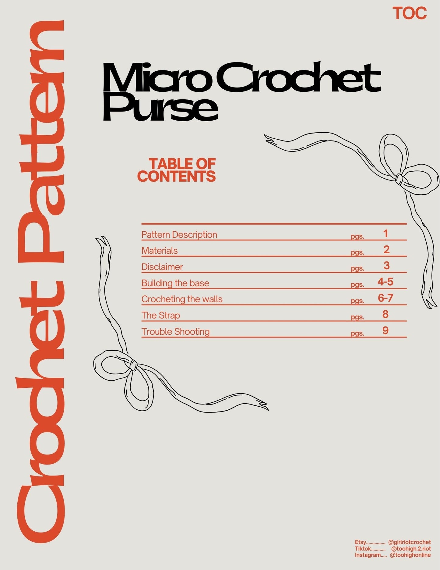 Micro Crochet Purse Pattern