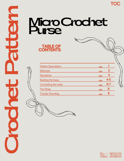 Micro Crochet Purse Pattern